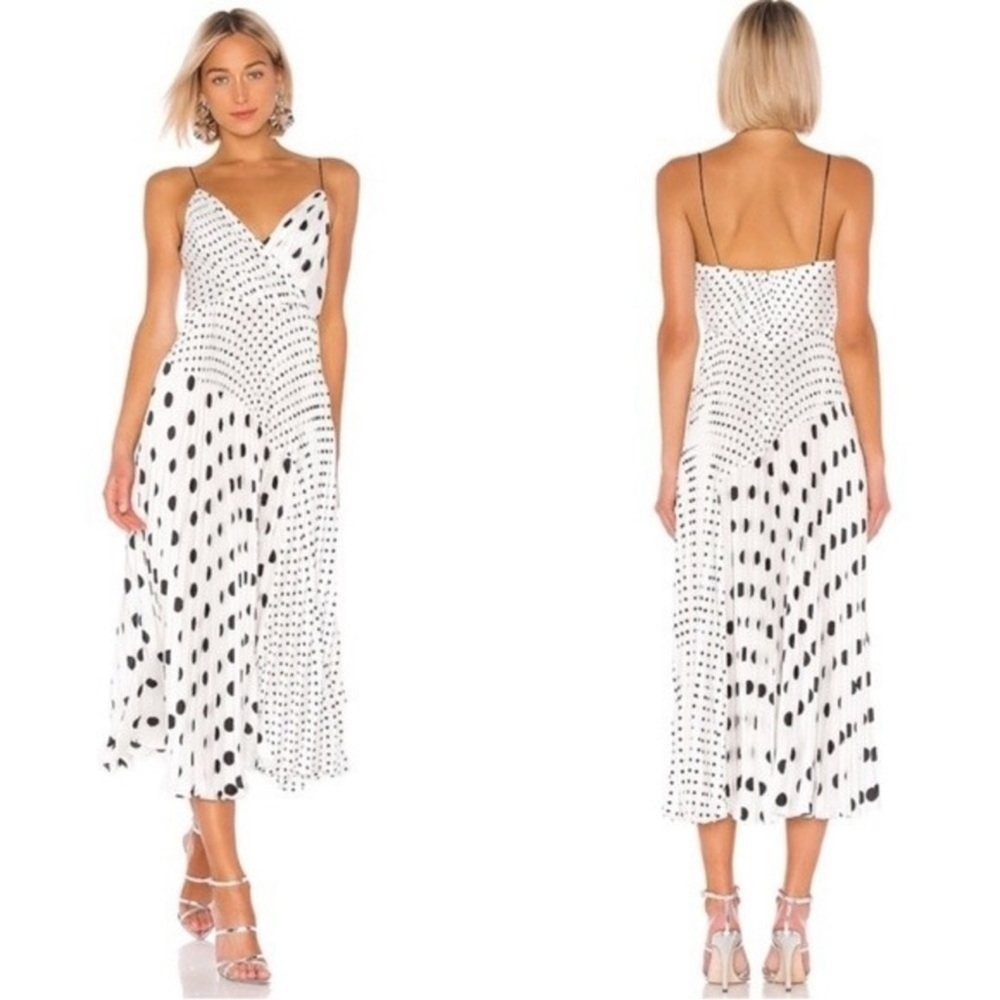 JILL JILL STUART Imogen Polka Dot Print Midi Length Dress Size‎ 4